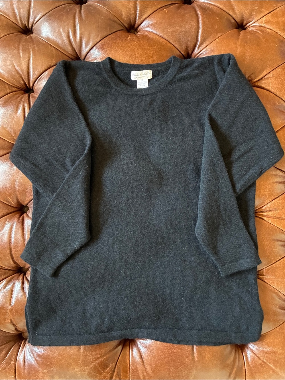Cashmere Crewneck Tunic Sweater